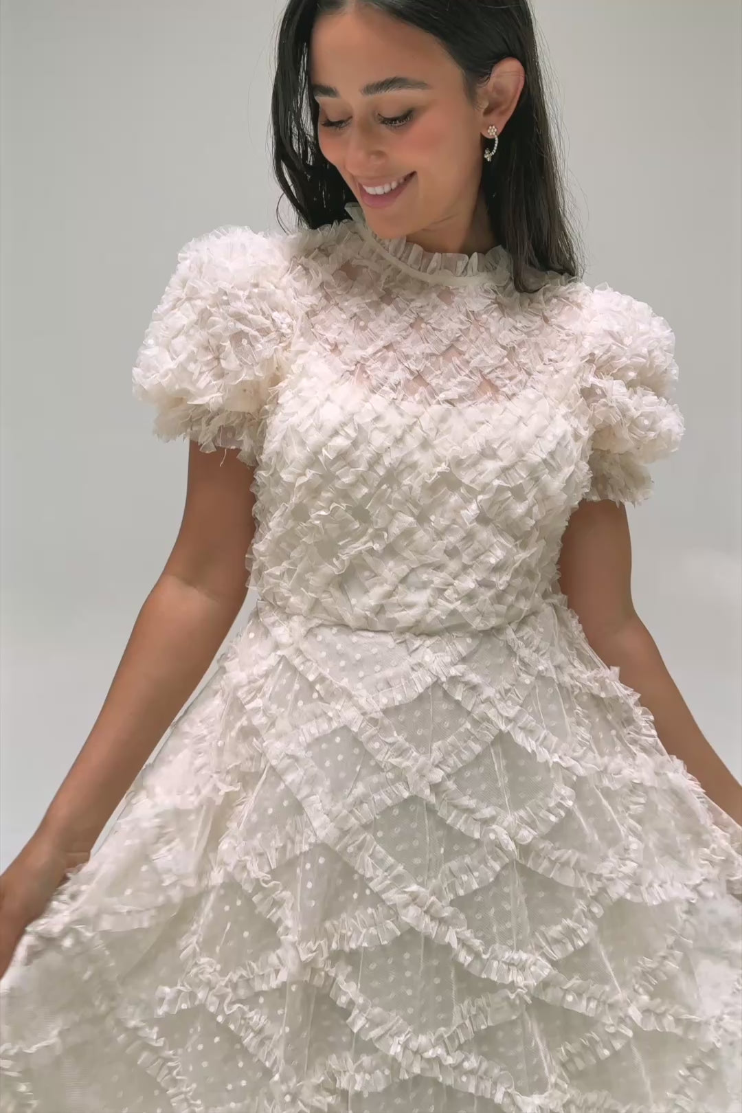 Gretchen Tulle Ruffled Dress