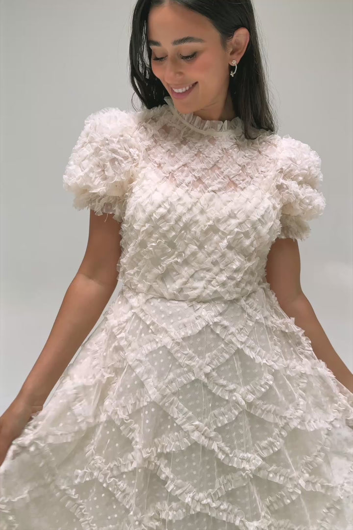Gretchen Tulle Ruffled Dress