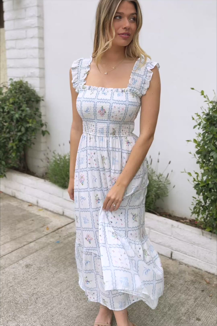 Madison Smocked Midi Dress