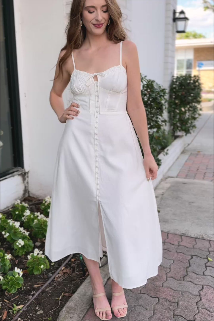 Aria Buttoned Midi Dress