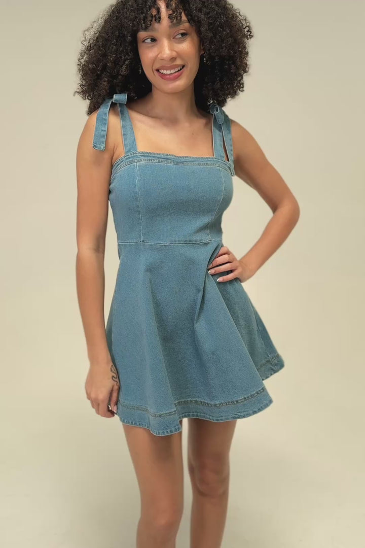 Anne Denim Mini Dress