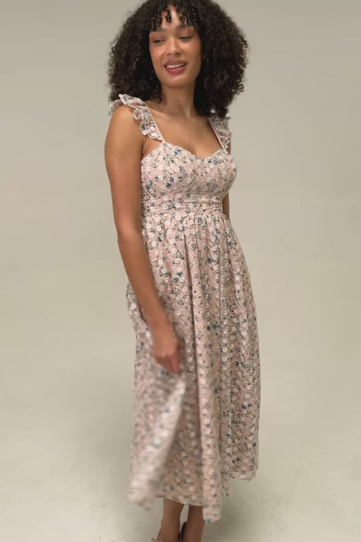 Annelise Floral Embroidered Dress