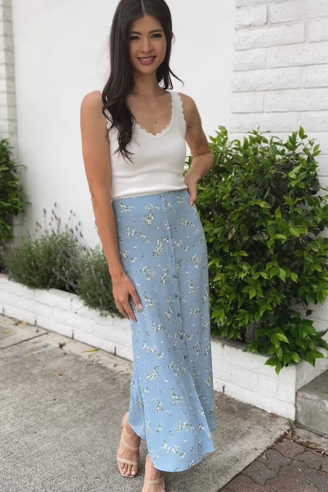 Riley Floral Midi Skirt