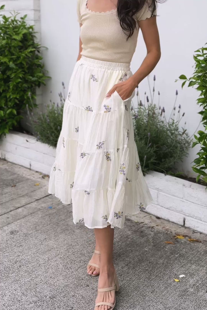 Laurie Floral Midi Skirt