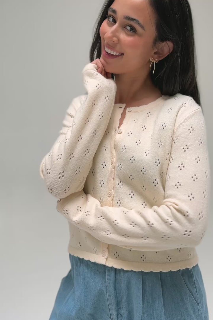 Haven Pointelle Cardigan